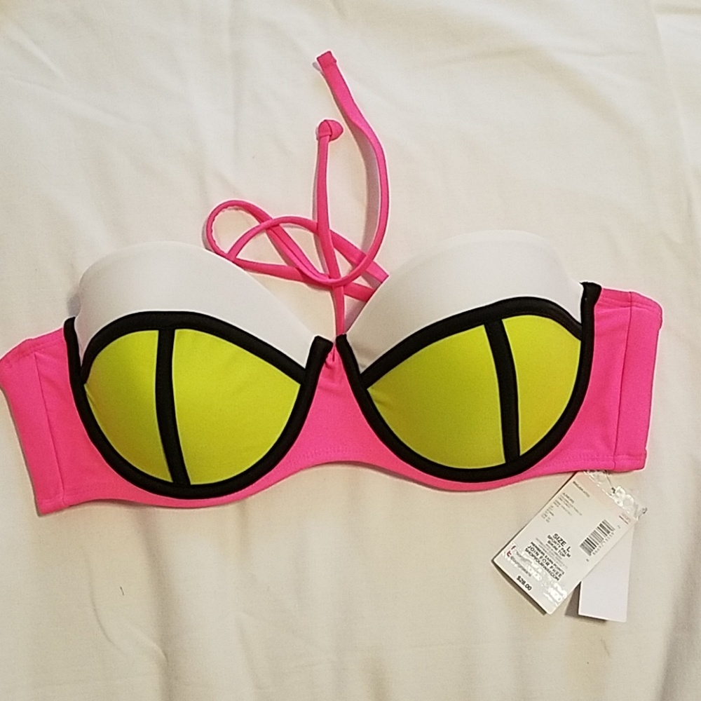 Bongo Bikini Top Lime Punch Push up
